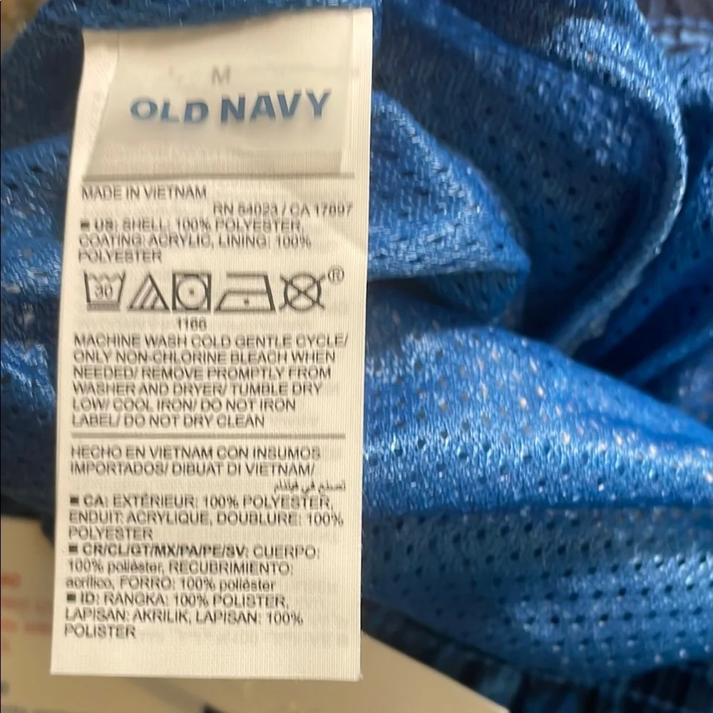 Old Navy Men's Blue Patterned Swim Shorts Size Medium Retail $29.99. NWT.